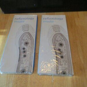 Set of 2 Magnetic Reflexology Insoles/Shoe Inserts. Unisex, Trim To Fit